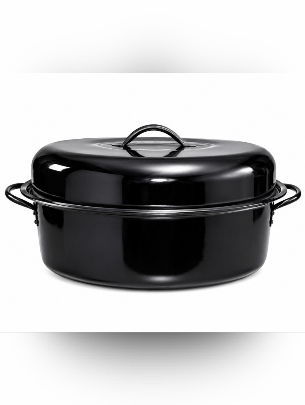 Gibson Home Stainless Steel Oval Roasting Pan with High Dome Lid Large Turkey